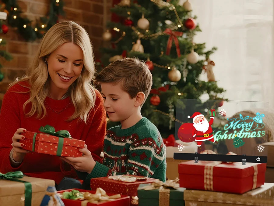 💡✨ LED Note Board | 7-Color Night Light with Flashing Mode for Home & Office