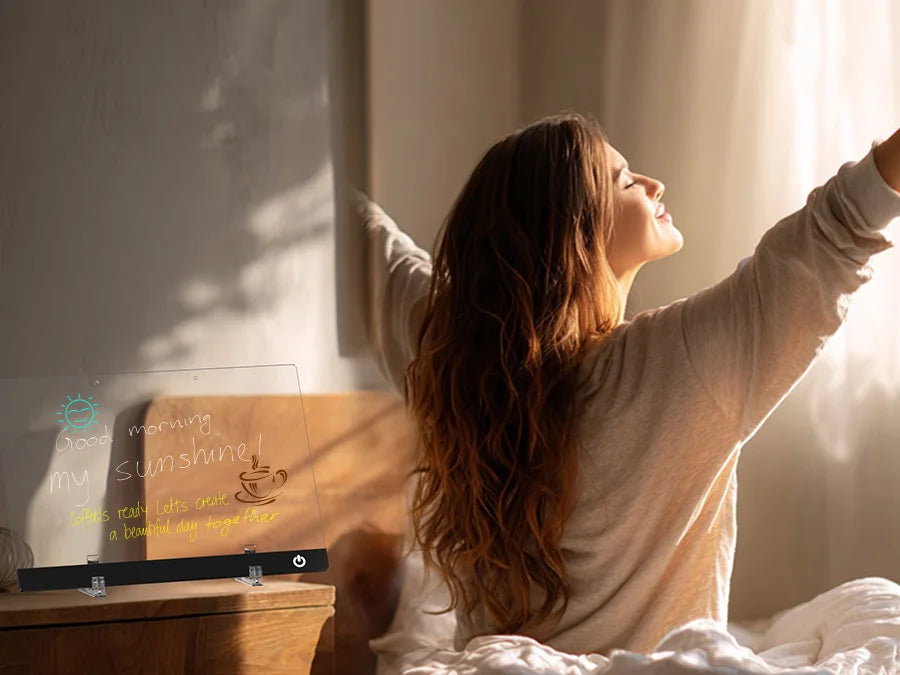 💡✨ LED Note Board | 7-Color Night Light with Flashing Mode for Home & Office