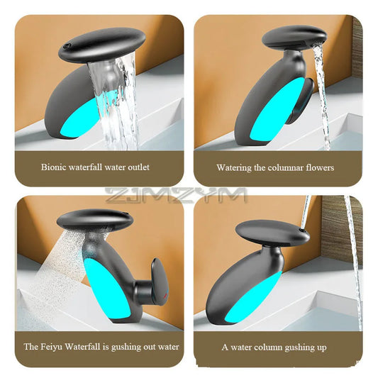 ✨🚿 4-Mode LED Pull-Out Basin Faucet