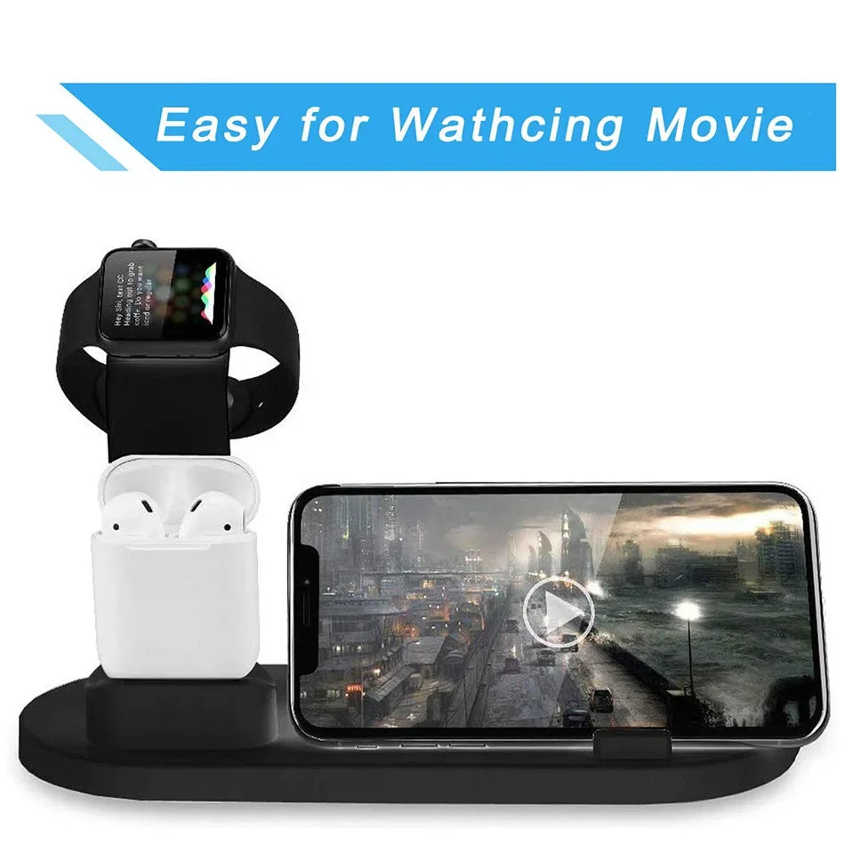 30W 7 in 1 Wireless Charger Stand Pad For iPhone 15-11 Pro Max Apple Watch Airpods Pro iWatch 8 7 Fast Charging Dock Station