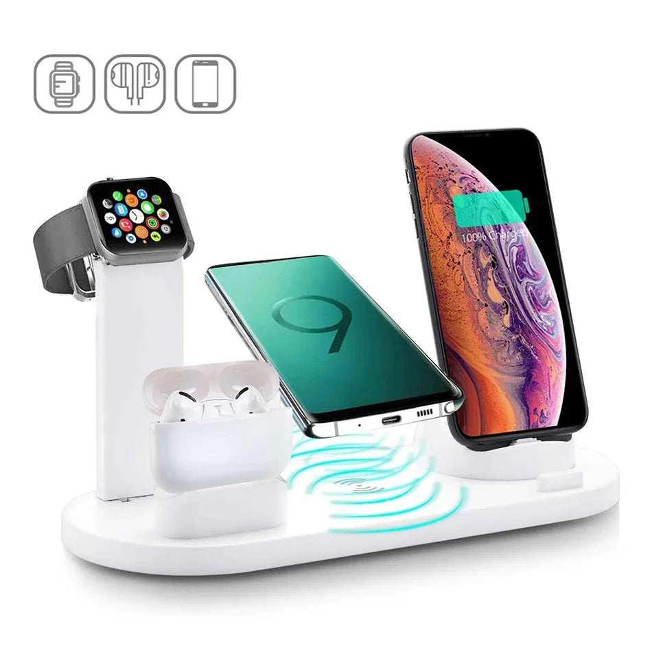 30W 7 in 1 Wireless Charger Stand Pad For iPhone 15-11 Pro Max Apple Watch Airpods Pro iWatch 8 7 Fast Charging Dock Station
