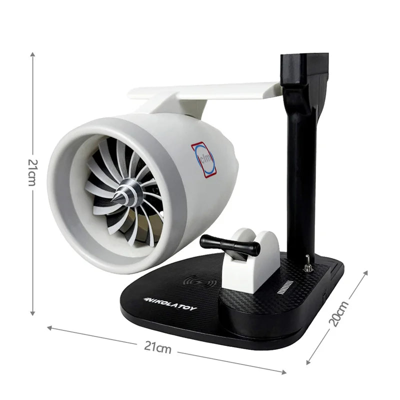 ✈️3-in-1 Jet Engine Turbofan Model Kit – 3D-Printed Desktop Display with Wireless Charger & Built-In Humidifier 📱💨| Premium Aviation-Inspired Tech Gift