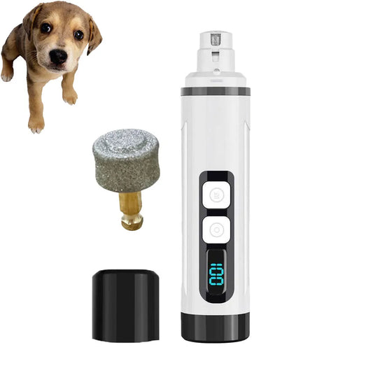 🐾 Electric Pet Nail Grinder – 💡 LED Light | 🔋 USB Rechargeable | 🐶🐱 Quiet & Safe Clipper