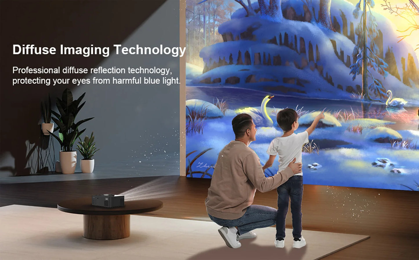 🎥 YT100 Mini Portable HD Projector | Wireless & Power Bank Supported