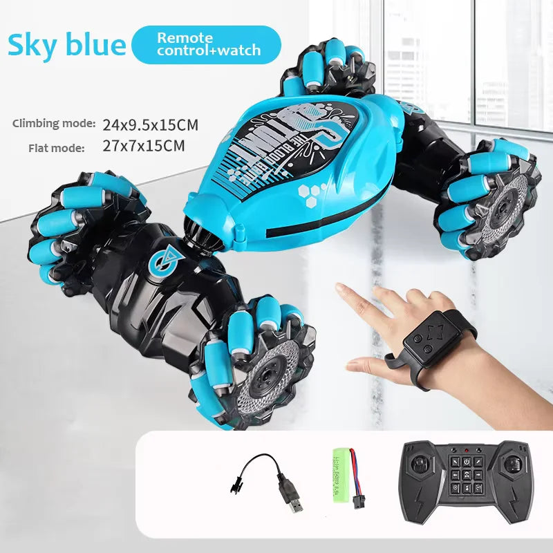 🚗✨ 1:16 RC Gesture Control Stunt Car with LED Lights & 360° Rotation