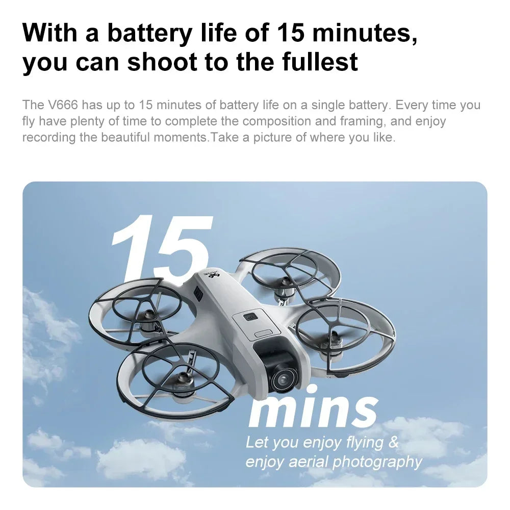 "Xiaomi Mijia MINI V666 4K Drone – 5G Wi-Fi RC Quadcopter with Obstacle Avoidance 🌍✨.