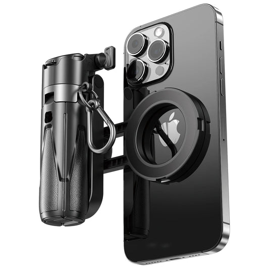 📱✨ Upgraded Foldable Magnetic Phone Holder & Selfie Stick | 360° Rotation Tripod with Remote