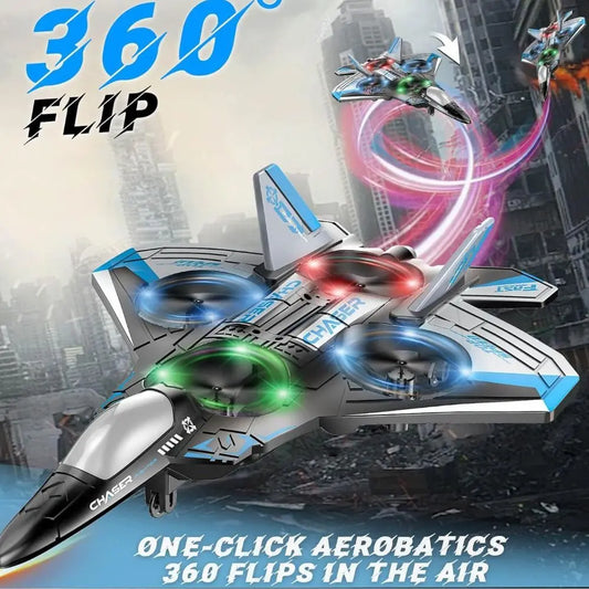 ⚡️4-Motor RC Foam Jet Fighter ✈️ | Gravity-Sensing, Stunt-Ready & Rechargeable
