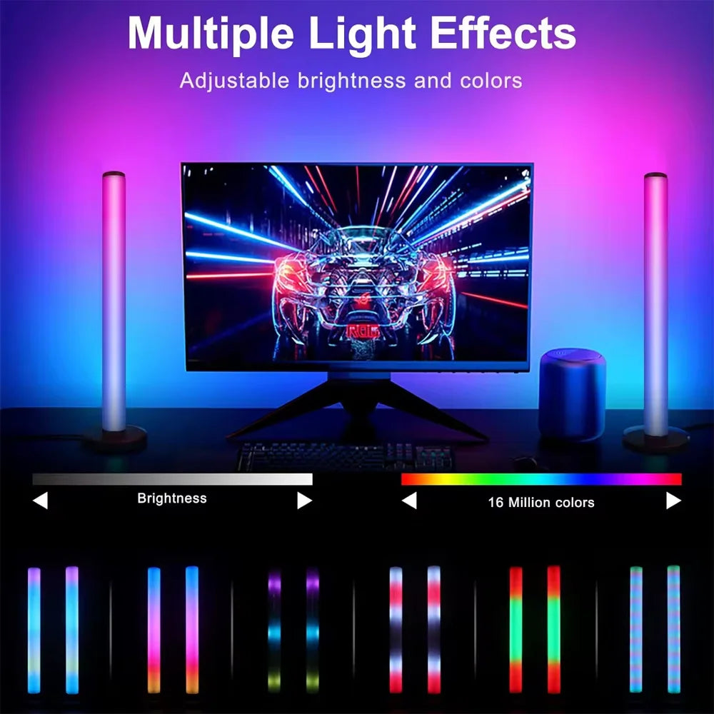 ✨ Smart LED Light Bar 360° RGB Ambient Lamp 🎮 TV Backlight & Music Sync