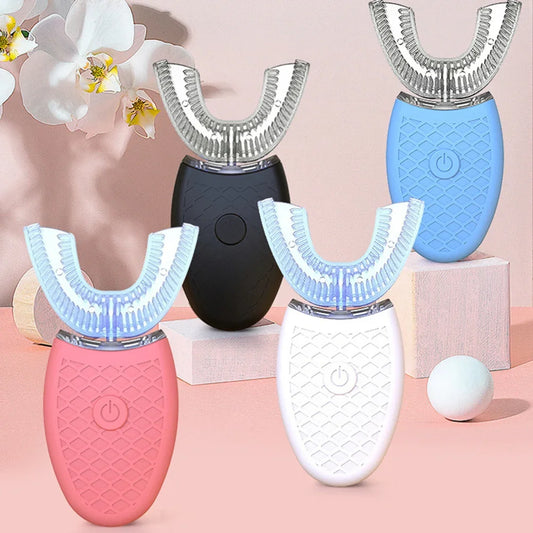 🦷 360° U-Shaped Ultrasonic Toothbrush | Smart Auto Cleaning ⚡ Whitening 🔋