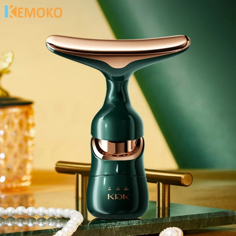 3-in-1 Neck & Face Lifting Massager 💆♀️ | Microcurrent, Vibration & LED Therapy ✨