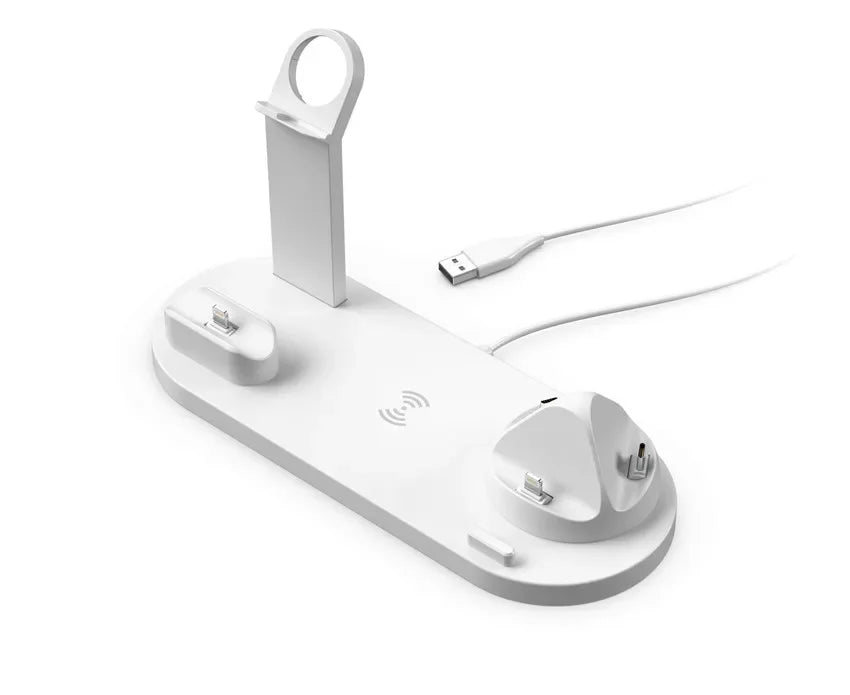 30W 7 in 1 Wireless Charger Stand Pad For iPhone 15-11 Pro Max Apple Watch Airpods Pro iWatch 8 7 Fast Charging Dock Station