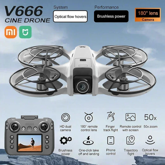 "Xiaomi Mijia MINI V666 4K Drone – 5G Wi-Fi RC Quadcopter with Obstacle Avoidance 🌍✨.