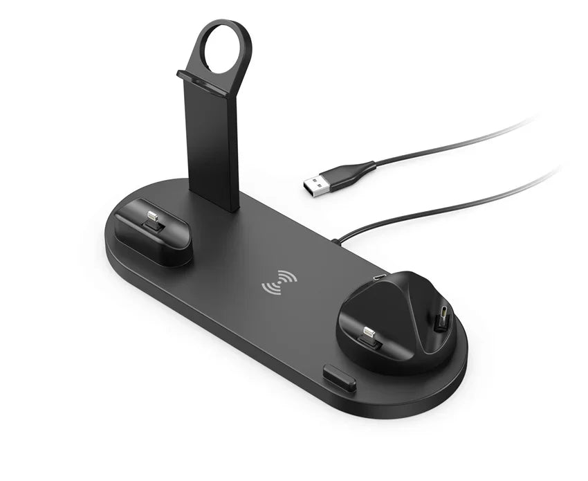 30W 7 in 1 Wireless Charger Stand Pad For iPhone 15-11 Pro Max Apple Watch Airpods Pro iWatch 8 7 Fast Charging Dock Station