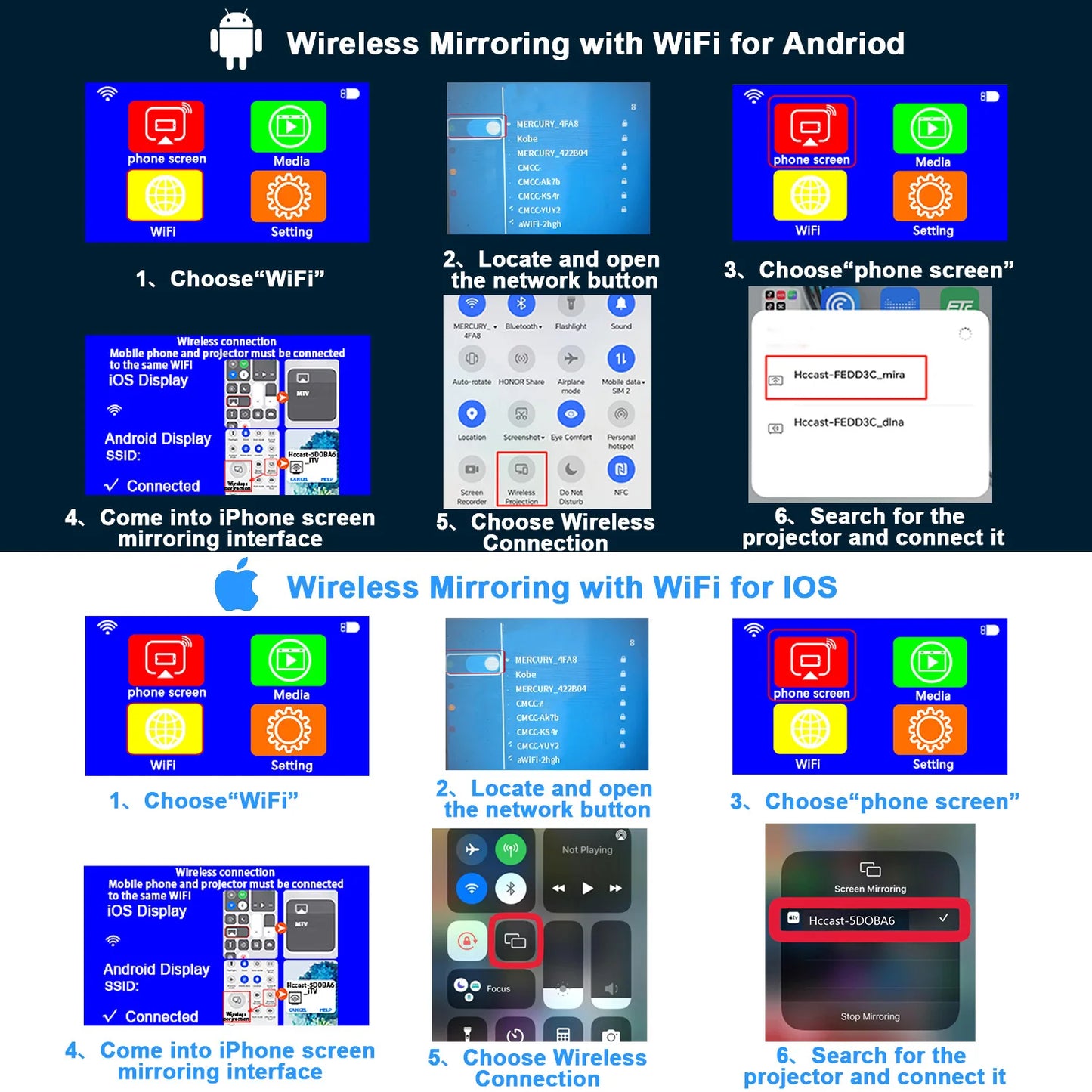 🎥 YT100 Mini Portable HD Projector | Wireless & Power Bank Supported