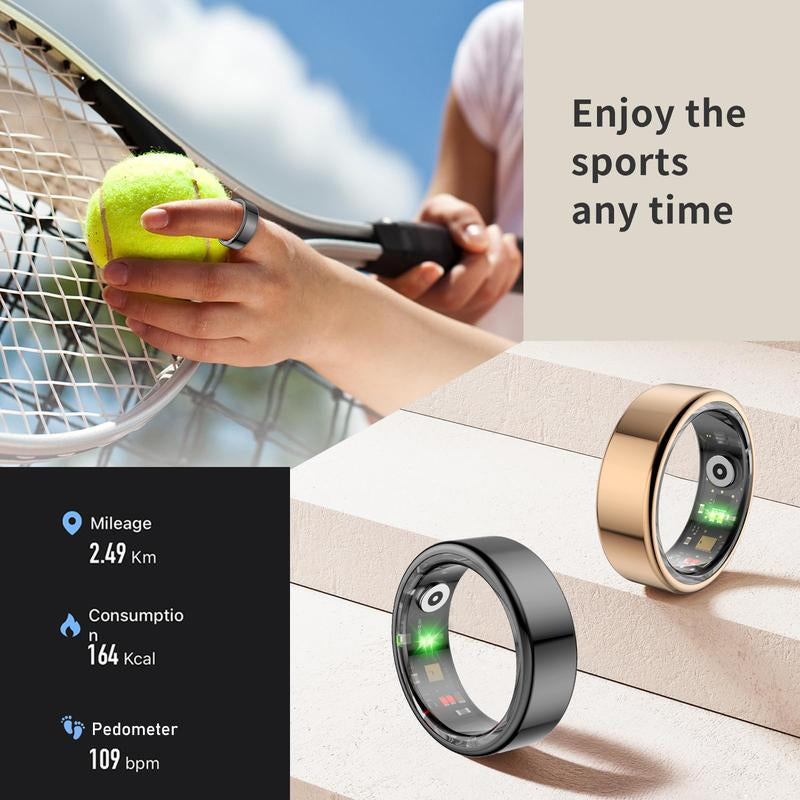 AOMIAO Smart Ring This Is a Waterproof Tracking Fitness Ring and a Fashionable Accessory, Suitable for Both Men and Women.