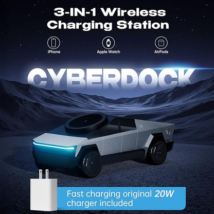 🔋 Cybertruck-Style Qi2 Fast Wireless Charging Dock
