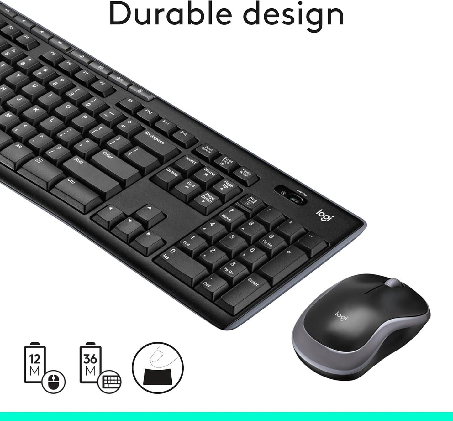 Logitech MK270 Wireless Keyboard & Mouse Combo – Full-Size, 2.4G USB Receiver, Laptop & Office Ready 🎯⌨️🖱️