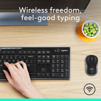Logitech MK270 Wireless Keyboard & Mouse Combo – Full-Size, 2.4G USB Receiver, Laptop & Office Ready 🎯⌨️🖱️
