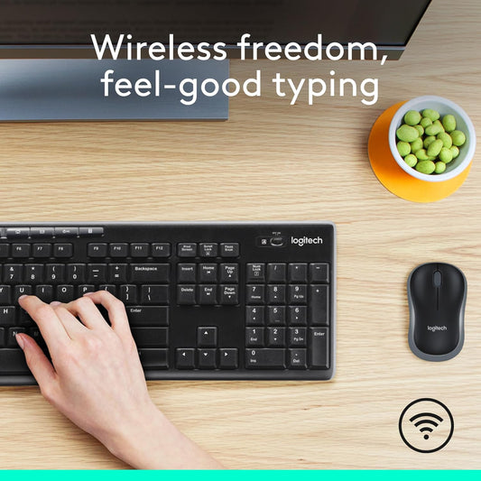 Logitech MK270 Wireless Keyboard & Mouse Combo – Full-Size, 2.4G USB Receiver, Laptop & Office Ready 🎯⌨️🖱️
