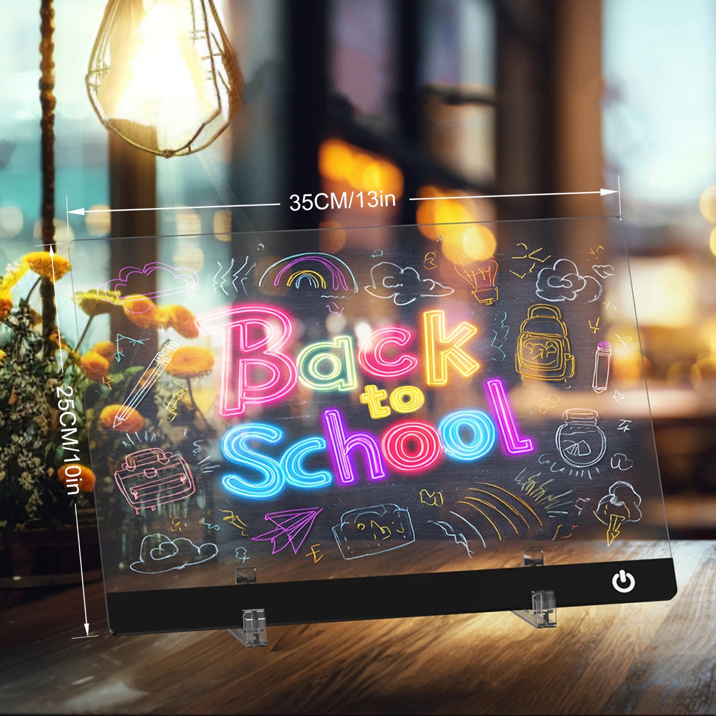 💡✨ LED Note Board | 7-Color Night Light with Flashing Mode for Home & Office