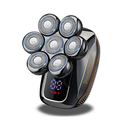 🔥 2025 New Model Men’s 7-Blade Electric Shaver ✨ USB Rechargeable Multi-Function Bald Head & Beard Trimmer 🚀