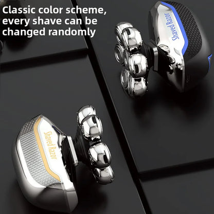 🔥 2025 New Model Men’s 7-Blade Electric Shaver ✨ USB Rechargeable Multi-Function Bald Head & Beard Trimmer 🚀