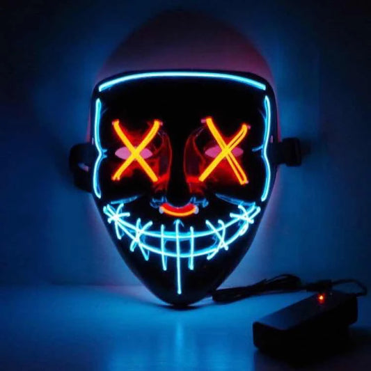 LED Glow Halloween Mask 😈 | Party & Music Festival Face Mask