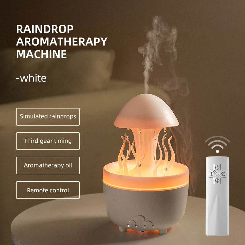 Cute Rain Cloud Diffuser 🌧️ | Deep Sea Elf Humidifier 🍄 | Relaxing LED Night Lamp 💫