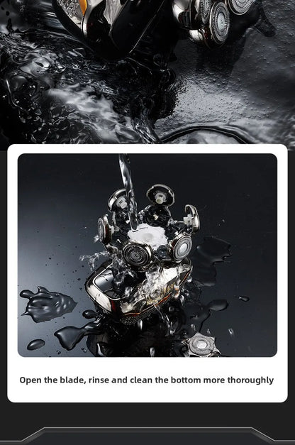 🔥 2025 New Model Men’s 7-Blade Electric Shaver ✨ USB Rechargeable Multi-Function Bald Head & Beard Trimmer 🚀