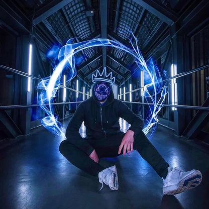 LED Glow Halloween Mask 😈 | Party & Music Festival Face Mask