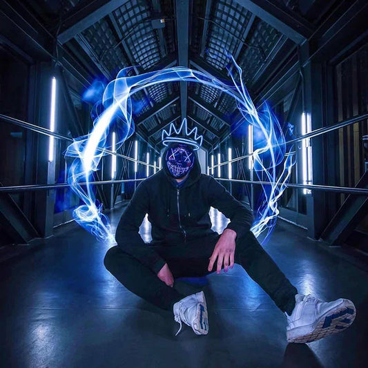 LED Glow Halloween Mask 😈 | Party & Music Festival Face Mask