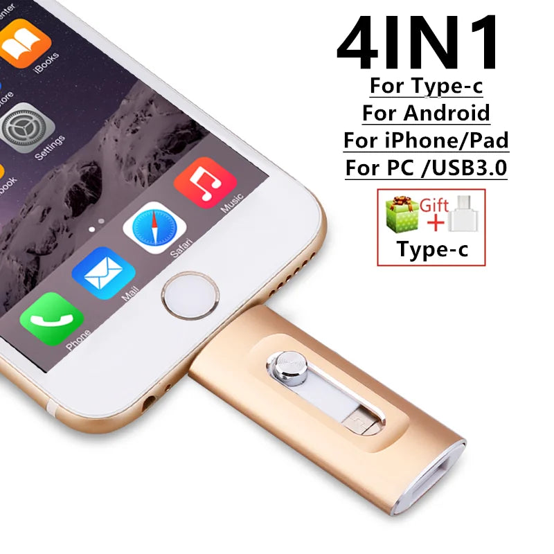 MF23D 3-in-1 USB 3.0 Flash Drive for iPhone, Android & Type-C 🔥