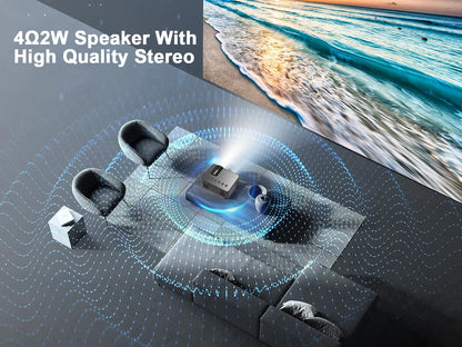 🎥 YT100 Mini Portable HD Projector | Wireless & Power Bank Supported