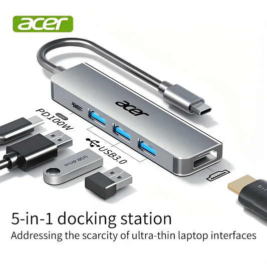 💻 Acer USB‑C Docking Station ⚡ | PD Charging 🔌 | USB 3.0 Ports  | Expand Workspace 🖥️