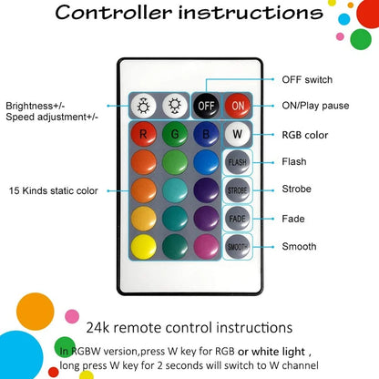 RGB LED Strip Lights – 5‑30m, App-Controlled, Multi-Color Mood Lighting ✨