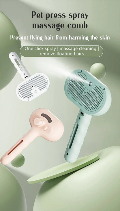 Pet Steam Spray Comb 🐾💦 – Grooming, Dematting & Massage Brush for Cats & Dogs