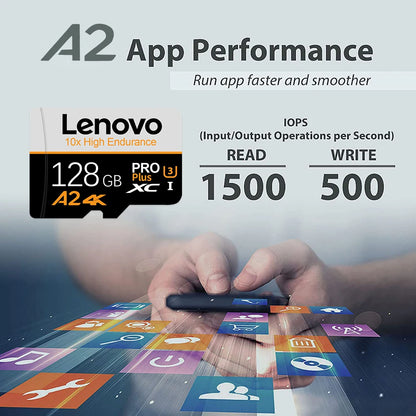Lenovo Micro SD Card ⚡ | 2TB–128GB, Class 10 V60 A2 for Phone, Camera & Switch