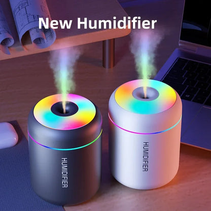 🌿 180ML Mini USB Air Humidifier & Aroma Diffuser | Ultrasonic Cool Mist Maker with LED Light for Home, Office & Car ✨