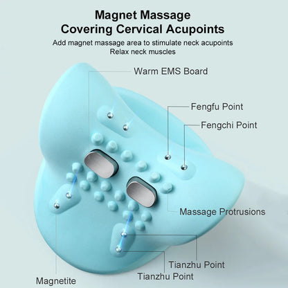 Therapy  💆‍♀️ Smart Cervical Traction & Heating Neck Massager Pillow