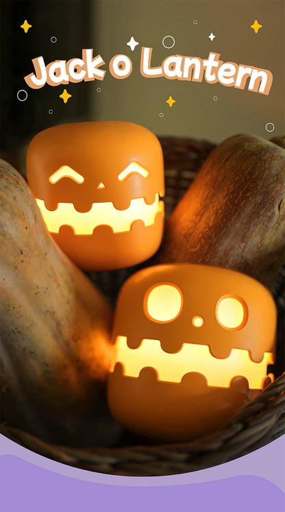 👻 Cute Ghost Night Light 💡 Rechargeable Halloween Cartoon Lamp | Kids Bedside Light & Room Décor
