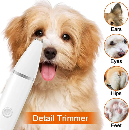 🐶🐱 Pet Grooming Kit  Low Noise Clippers Rechargeable  Nail Grinder