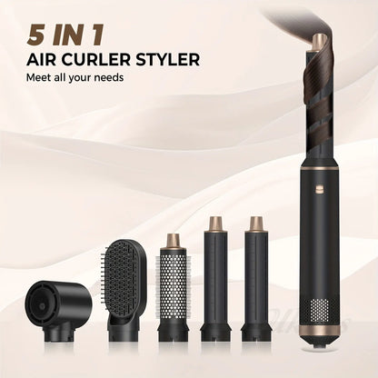 🔥 5-in-1 Multifunction Hair Styler – Hot Air Brush & Dryer 🌟💨