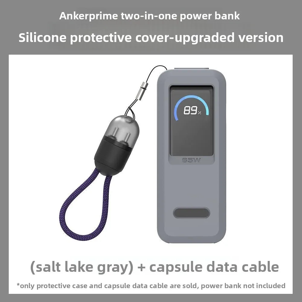 "Silicone Protective Case for Anker Prime 9600mAh 65W 🔋🛡️