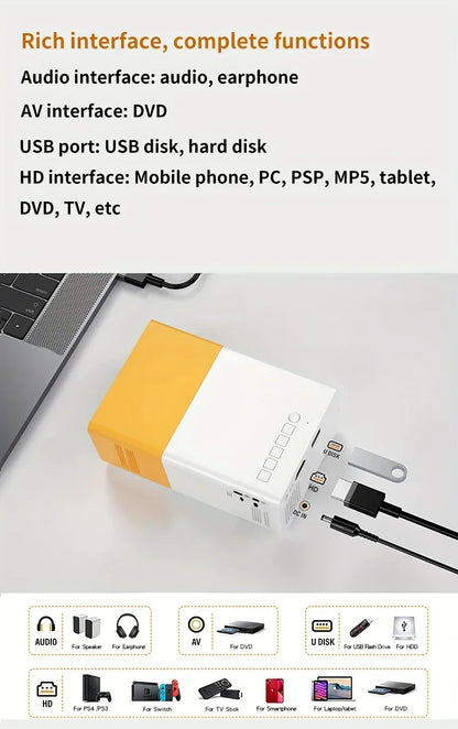 YG300 Pro Mini HD Projector 🎥 | Portable LED Home & Outdoor Cinema
