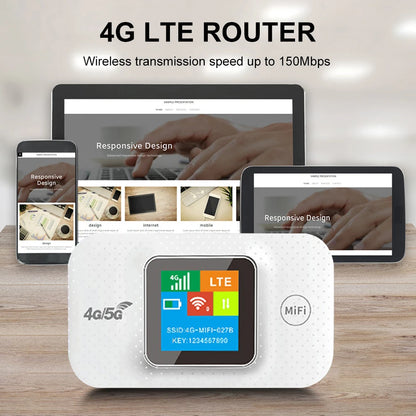 📡 4G LTE Mini WiFi Router 🔋 Portable Hotspot with SIM Slot | 150Mbps