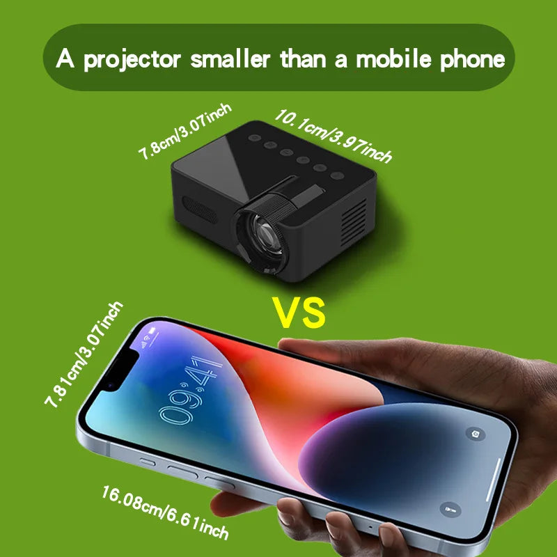 🎥 YT100 Mini Portable HD Projector | Wireless & Power Bank Supported