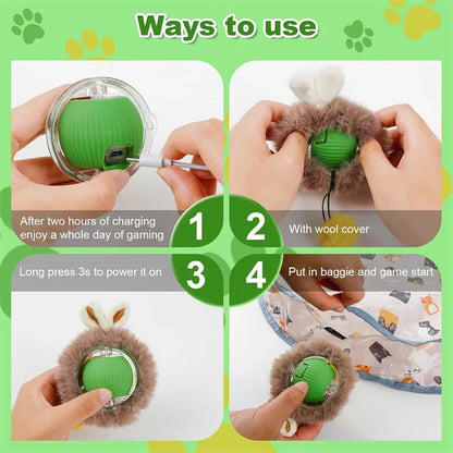 🐱 Smart Interactive Cat Toy Ball –  Motion Activated 🎮 Hide & Seek Fun   Indoor Play