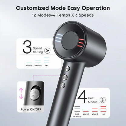 💆‍♀️ Smart Brushless Hair Dryer with Ionic Care & Fast Drying