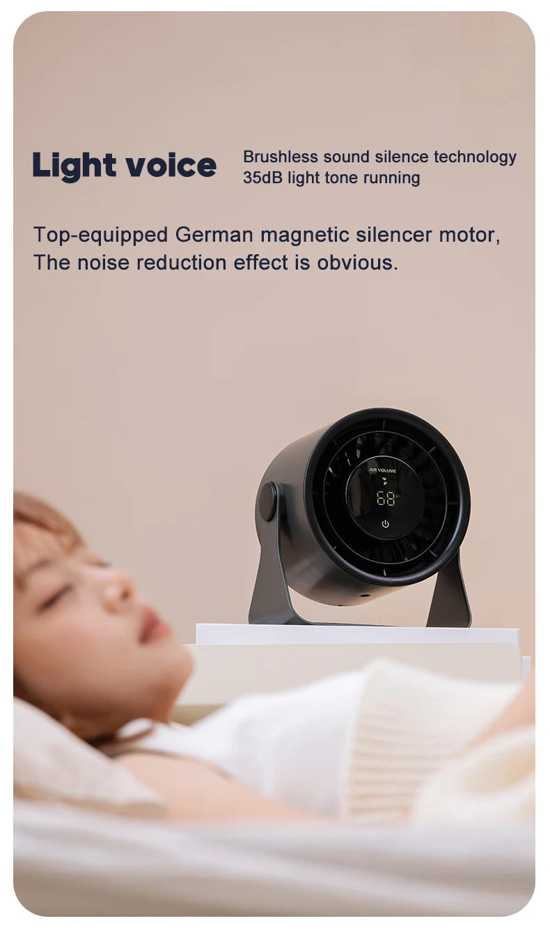 🌬️ Portable USB Fan 🔋 100 Speeds, Quiet & Adjustable for Home & Outdoor ✨